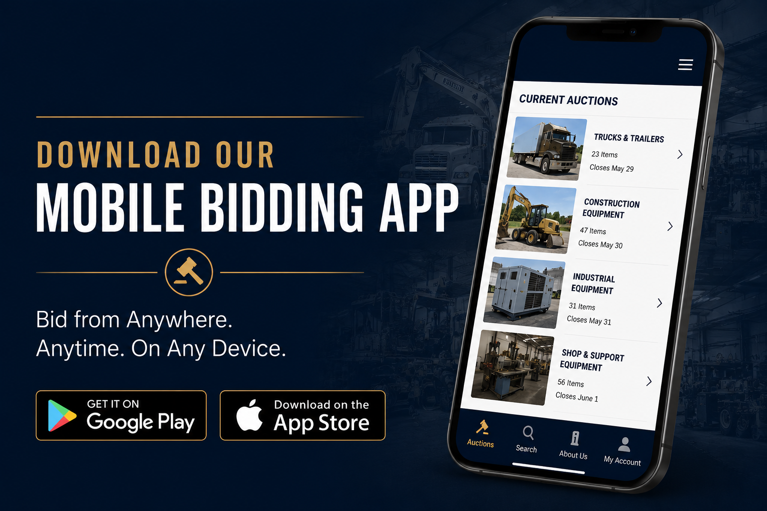 Download Our Mobile Bidding App