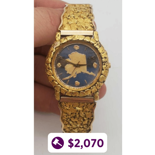 Men’s Alaskan Gold Nugget Watch
