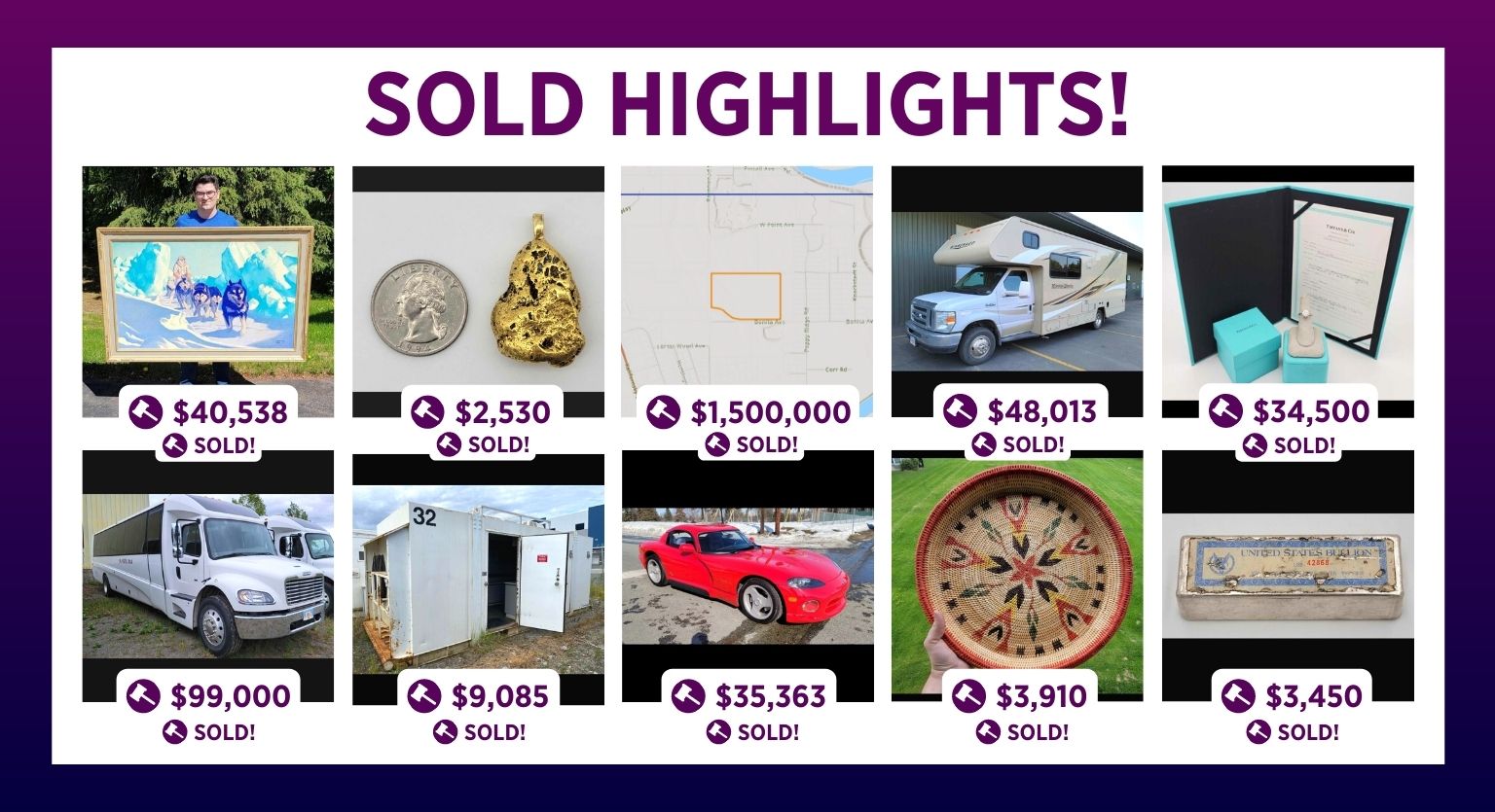 Alaska Premier Auctions & Appraisals Sold Highlights