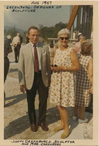 Mr. and Mrs. Greenberg at The Symbol of Progress ceremony