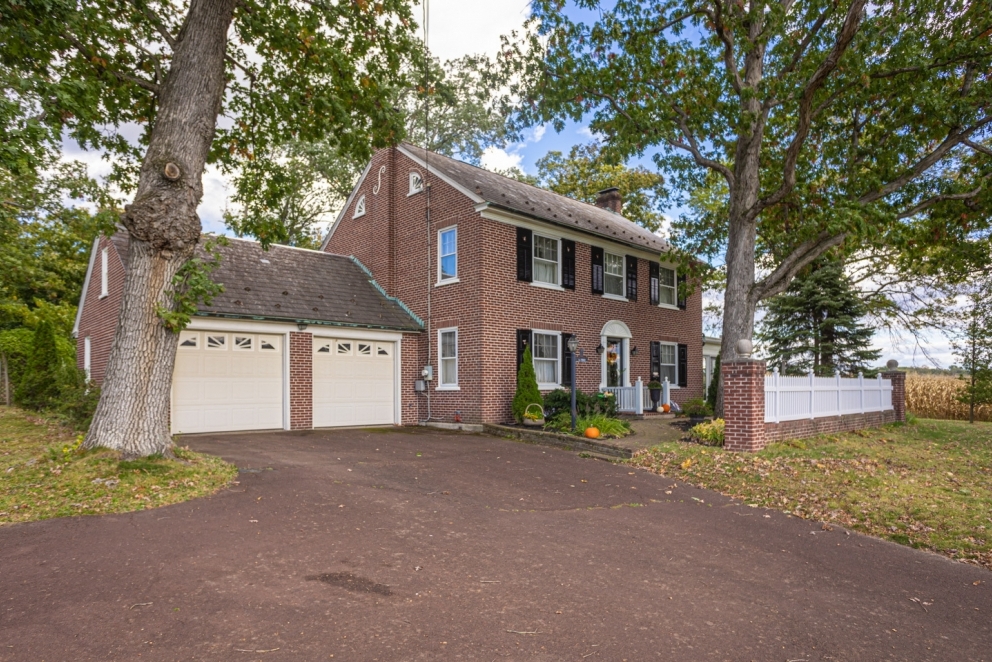 Stately Two Story Custom Built Brick Colonial In Lower Salford Township, PA