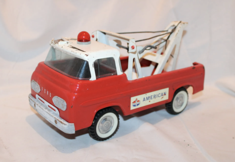 Collectible fire truck at an estate auction in Kansas City