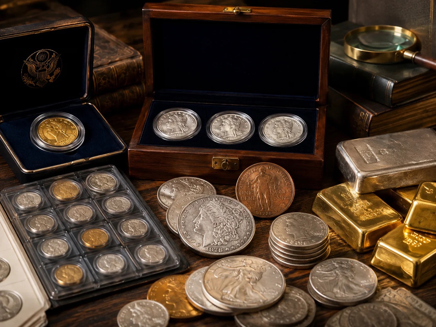 Coins bullion and precious metals available through Brad Olson Auctions