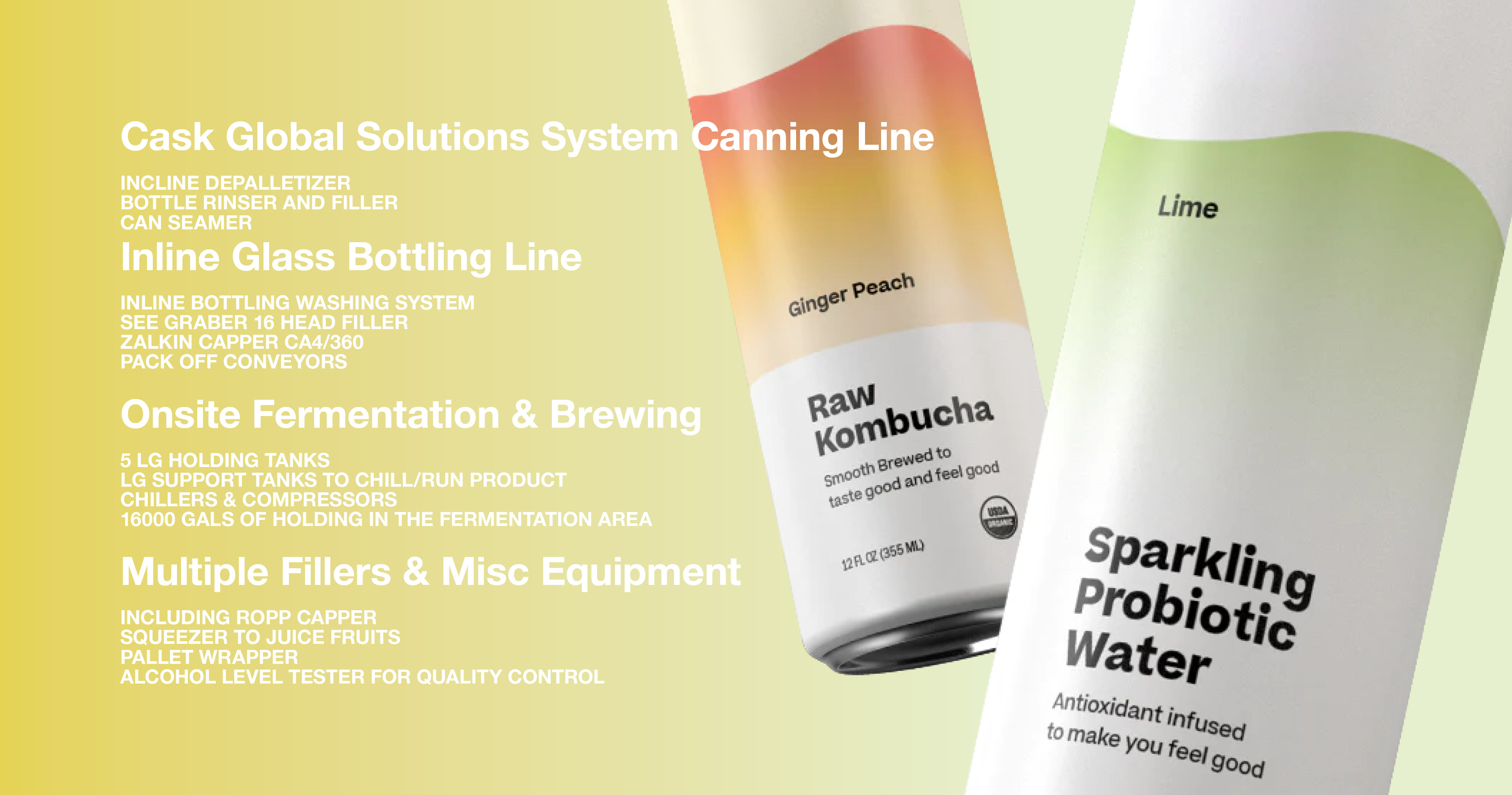 Certified Organic Kombucha & Probiotic Drink Manufacturing and Packaging Facility 