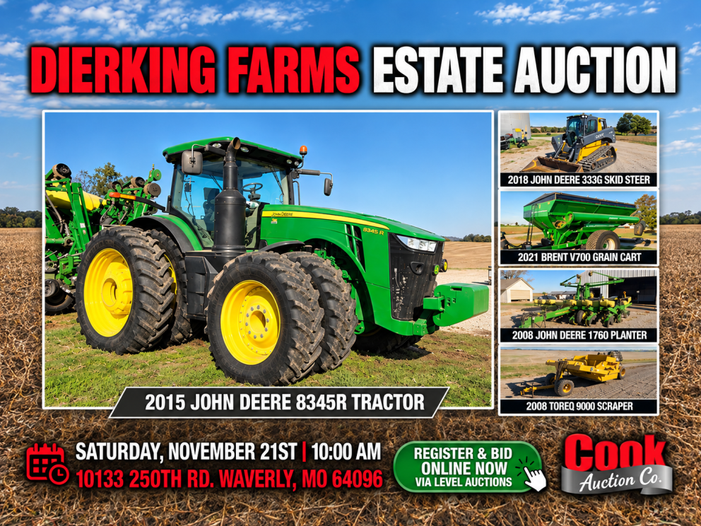 Image for Dierking Farms Estate Auction &nbsp;  &nbsp;  &nbsp;  &nbsp;   November 21st, 2026 at 10:00 am