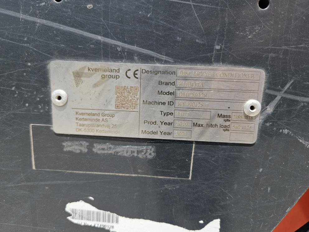 Image for 2020 Kubota DMC8032R