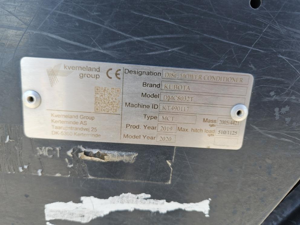 Image for 2020 Kubota DMC8032T