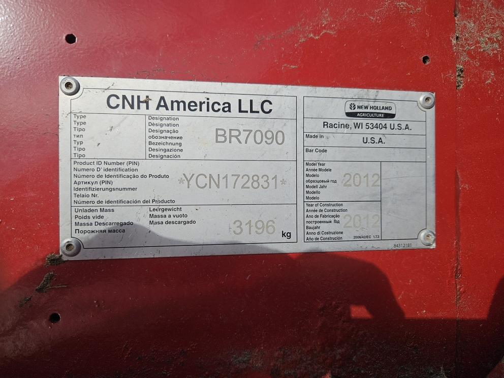 Image for 2012 New Holland BR7090