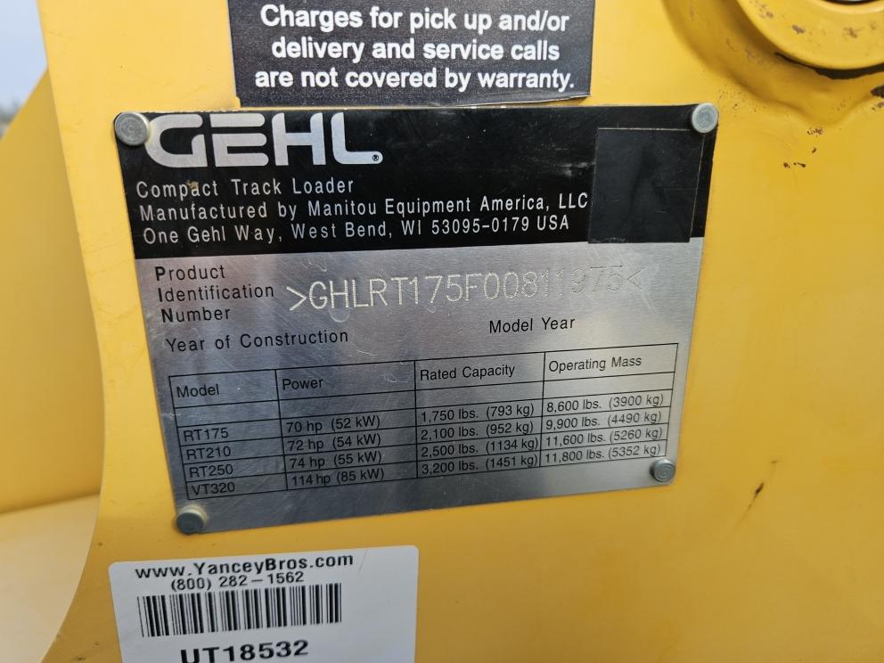 Image for 2017 Gehl RT175