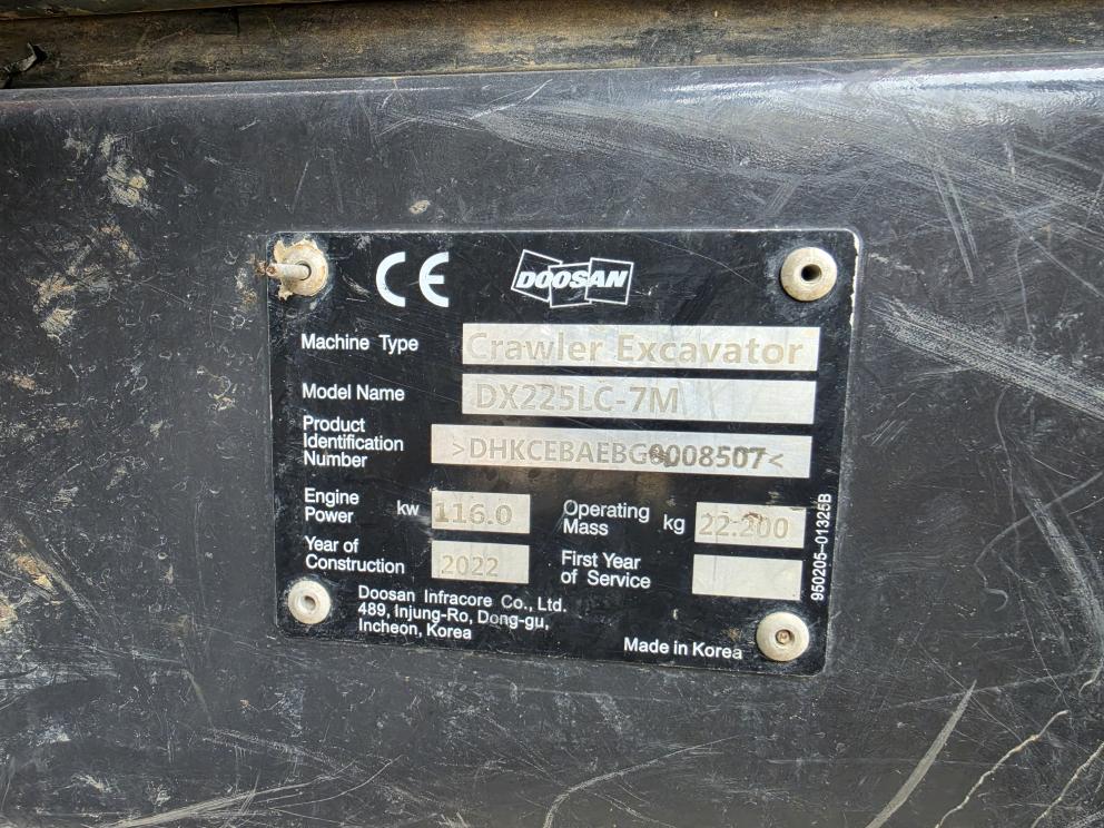 Image for 2022 Doosan DX225 LC-7M