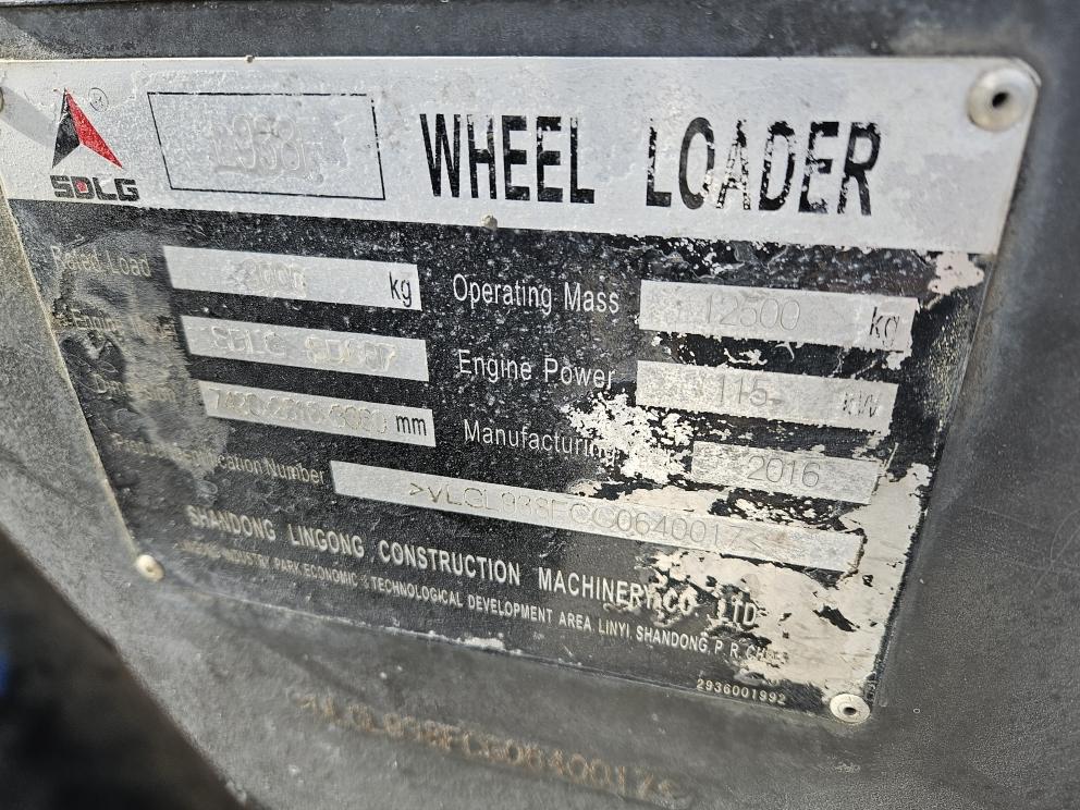 Image for 2016 SDLG L938F