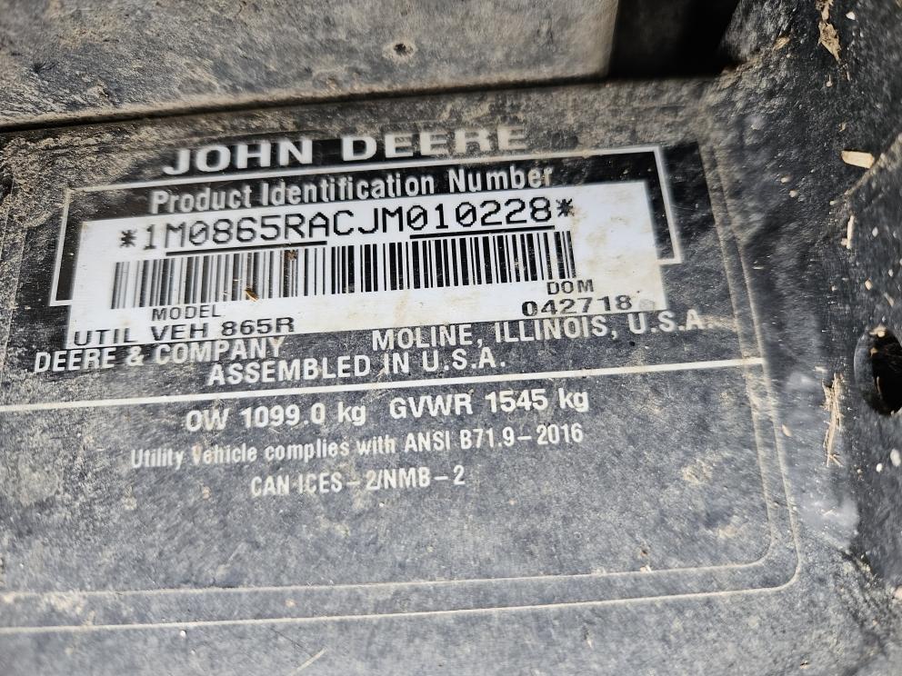 Image for 2018 John Deere XUV865R