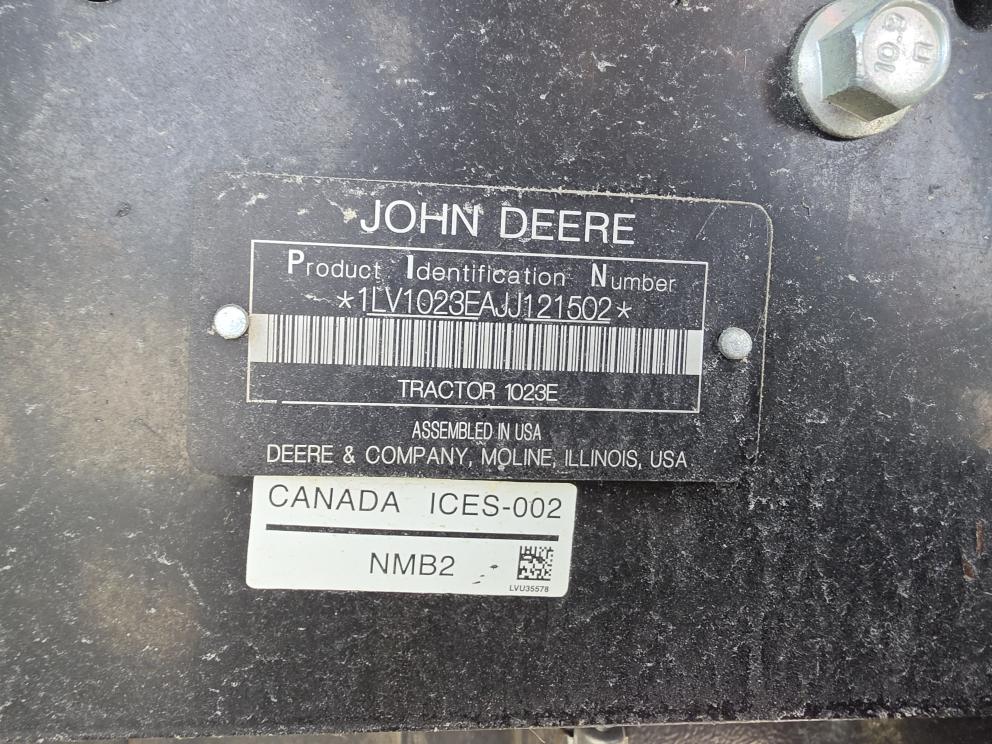 Image for 2018 John Deere 1023E