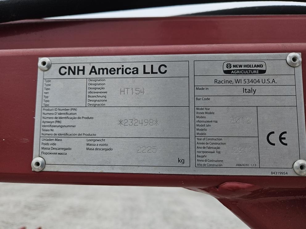 Image for 2012 New Holland HT154