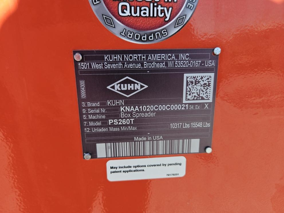 Image for 2022 Kuhn-Knight PS260