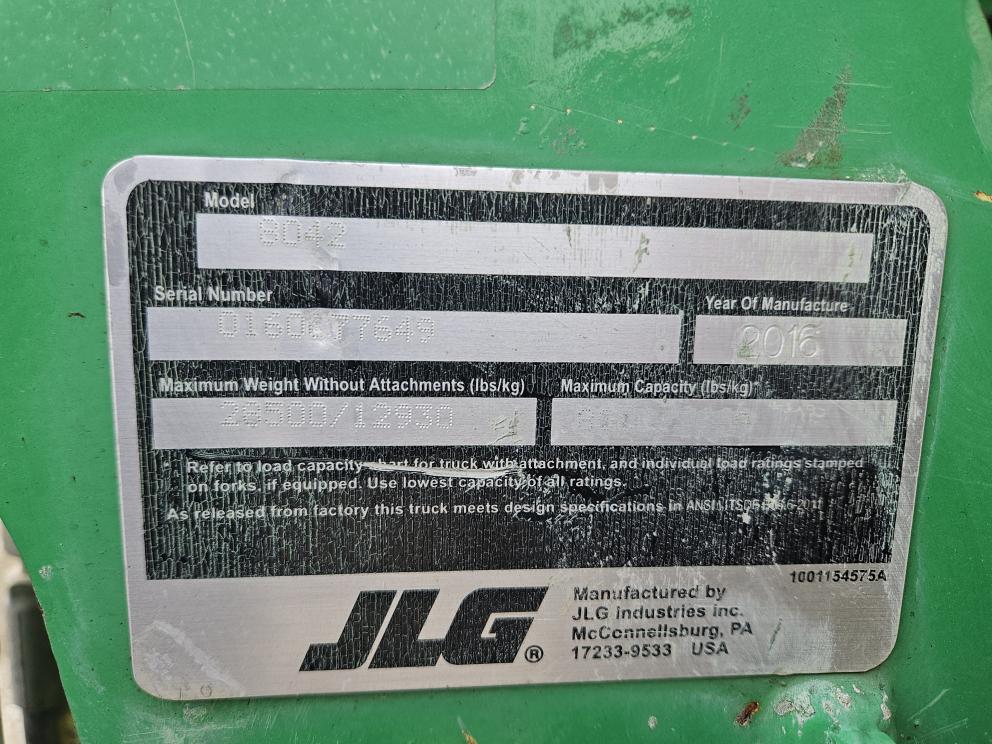 Image for 2016 JLG 8042