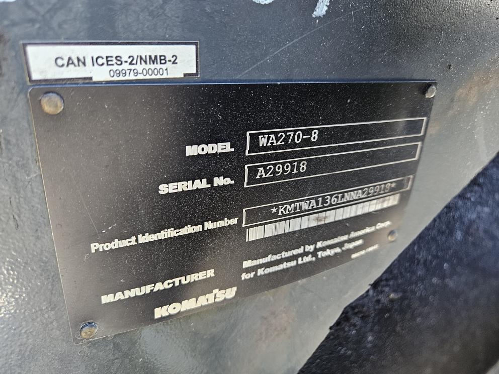 Image for 2022 Komatsu WA270-8