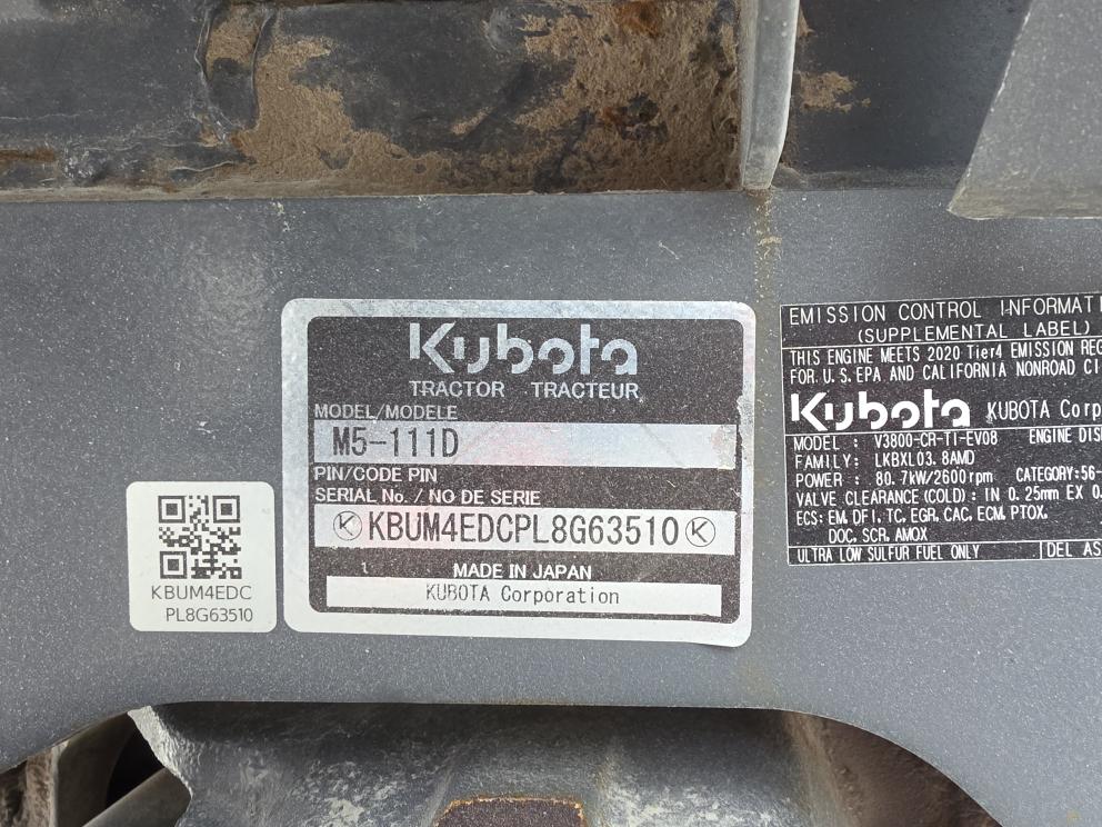 Image for 2020 Kubota M5-111