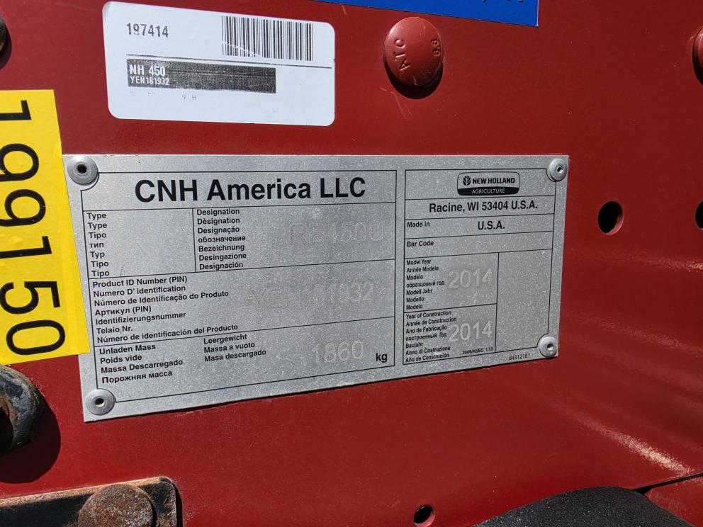 Image for 2014 New Holland Roll Belt 450 Utility