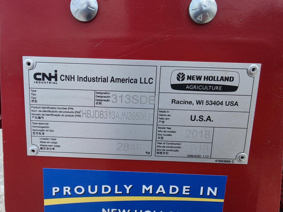 Image for 2018 New Holland 313