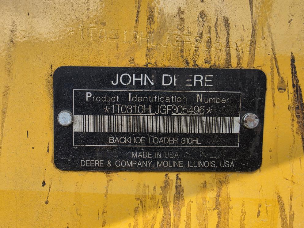 Image for 2016 John Deere 310SL HL