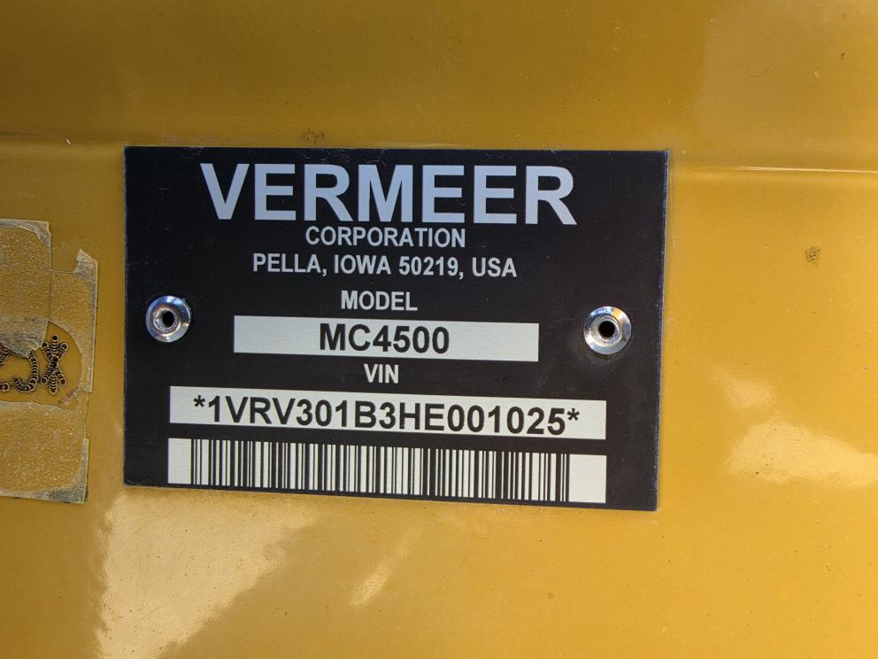 Image for 2017 Vermeer MC4500