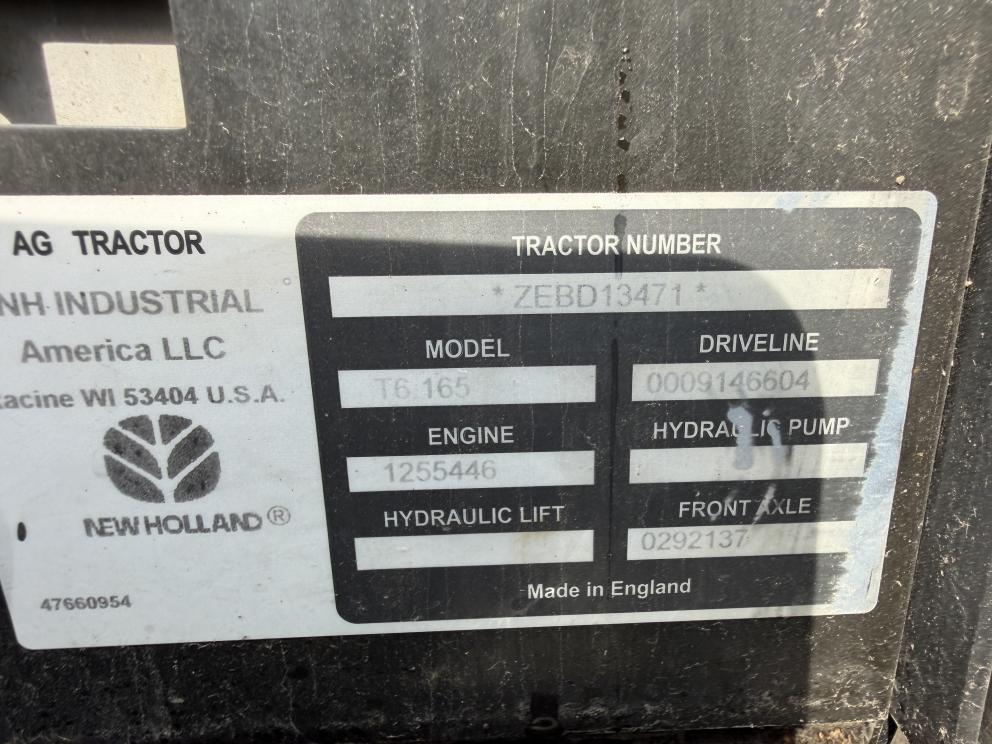 Image for 2014 New Holland T6.165