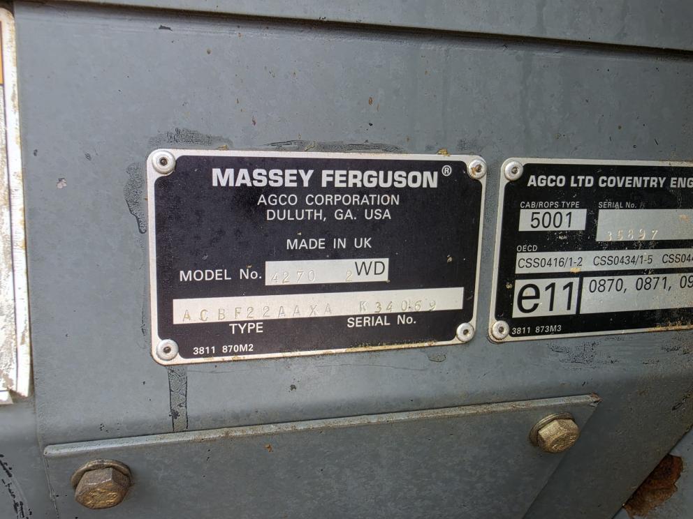 Image for 2001 Massey Ferguson 4270