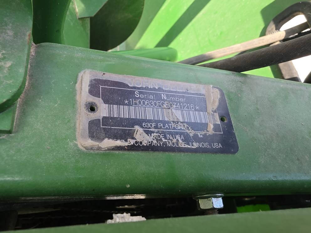 Image for 2011 John Deere 630F
