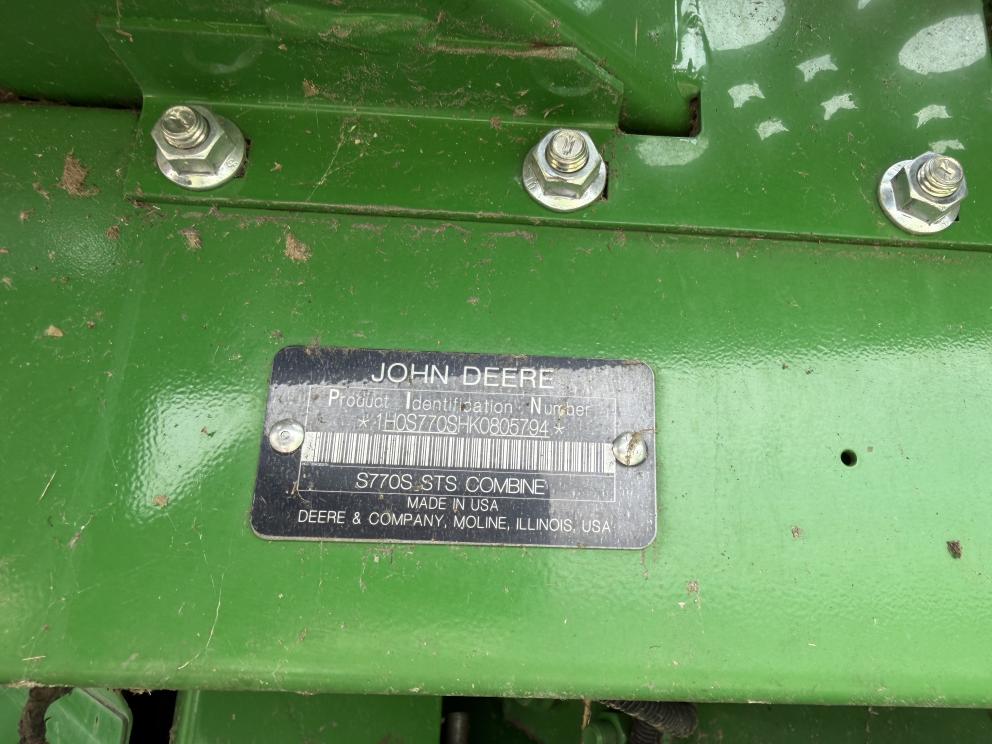 Image for 2019 John Deere S770