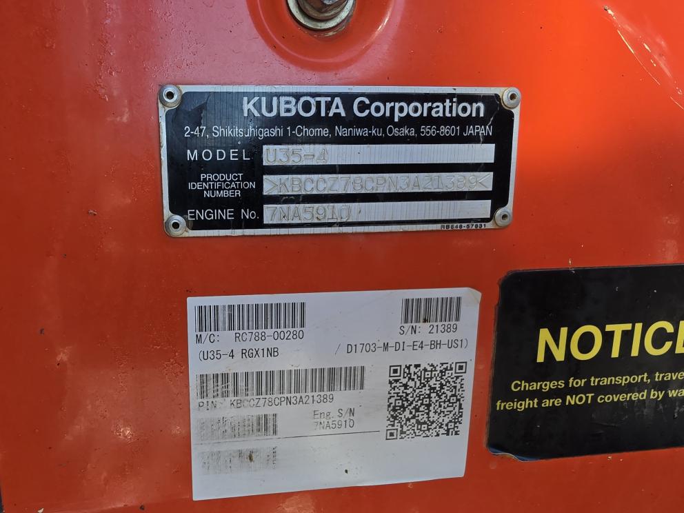 Image for 2022 Kubota U35-4