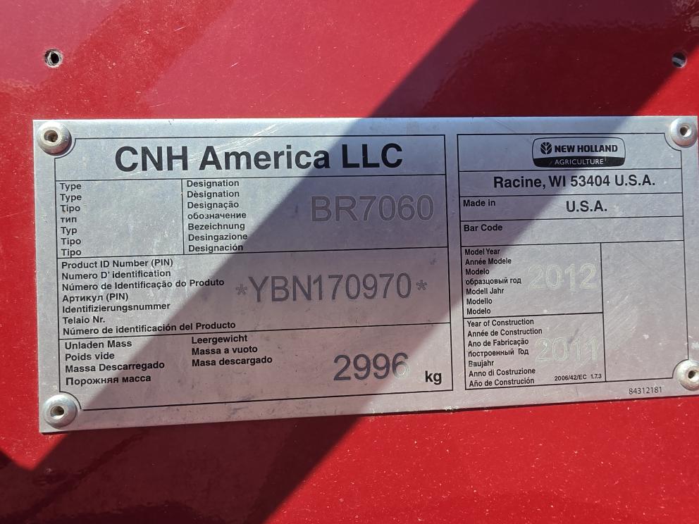Image for 2011 New Holland BR7060