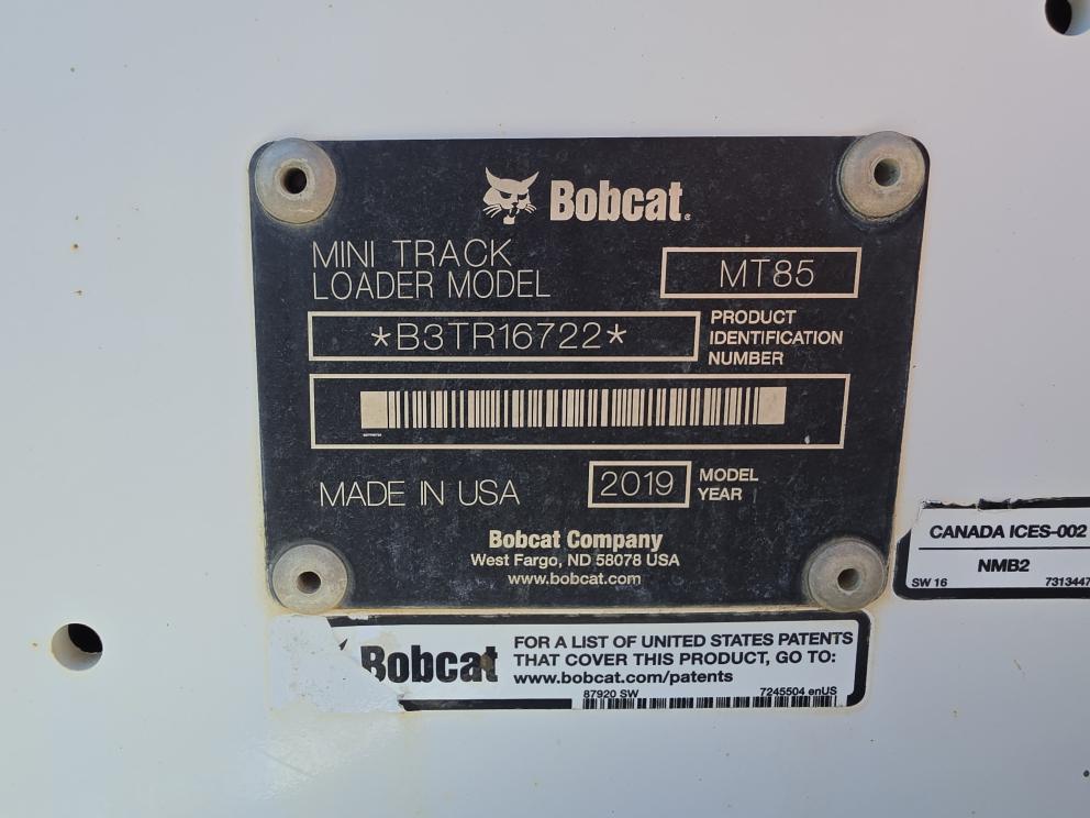 Image for 2019 Bobcat MT85