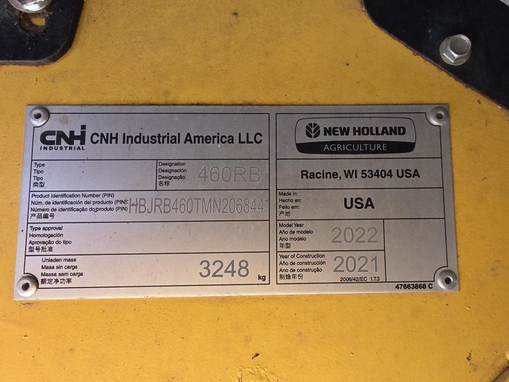 Image for 2022 New Holland Roll Belt 460