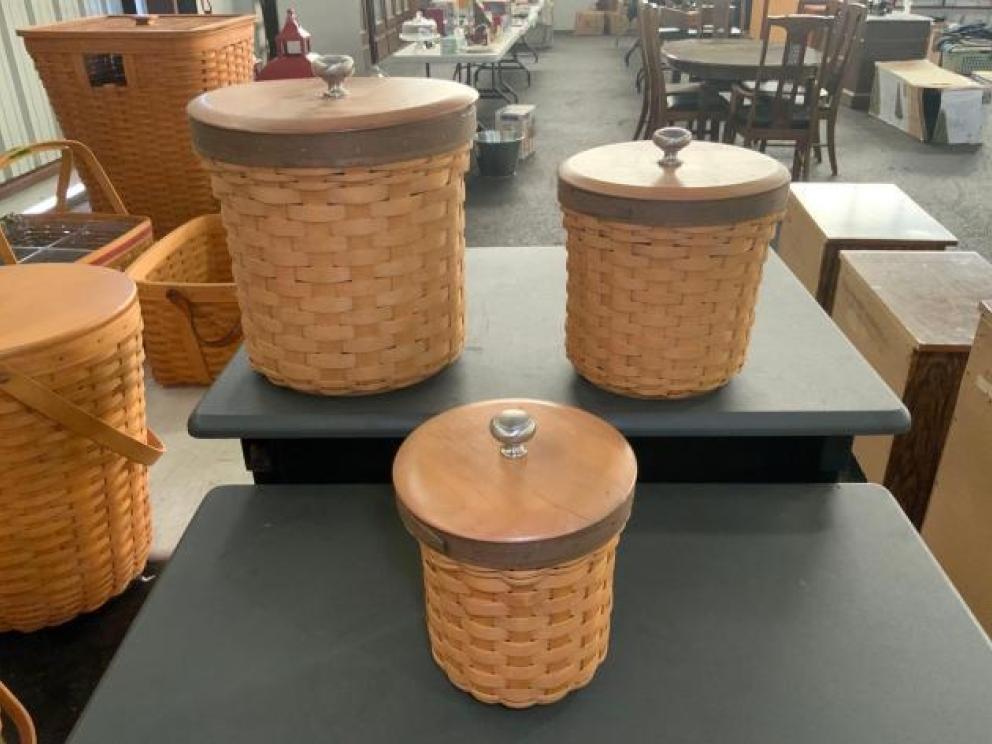 Image for VIRTUAL AUCTION - Longaberger Baskets, DVDs and Movies, Tools, Household, Furniture
