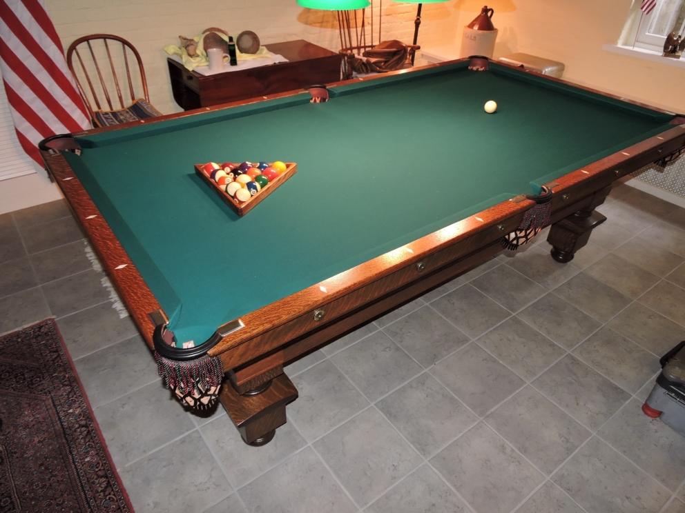 Antique Brunswick Pool Table Seeburg Juke Box Auction