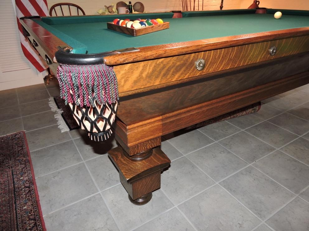 Antique Brunswick Pool Table Seeburg Juke Box Auction