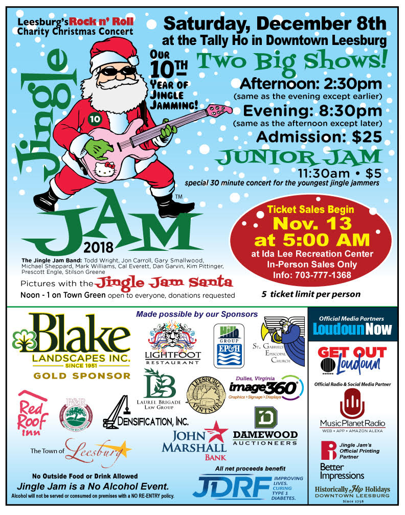 Jingle Jam 2018 10th Annual Leesburg Rock n' Roll Charity Christmas