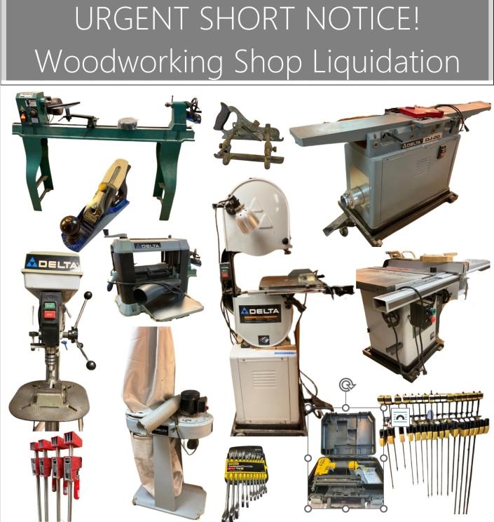 Image for URGENT SHORT NOTICE! - Private Woodworking Shop-Machinery and Tools