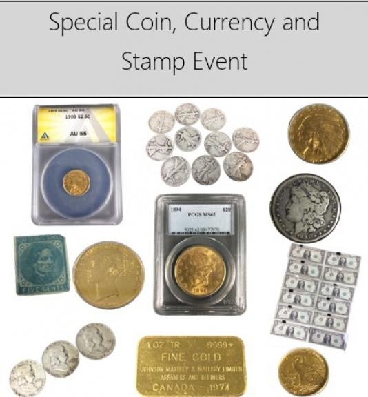 Image for Special Coin, Currency and Stamp Auction