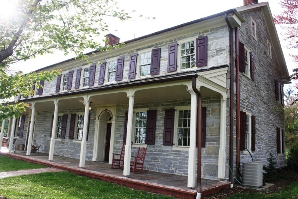 Image for AUCTION - Historic limestone home on 4.62 acres Colonial Style Home