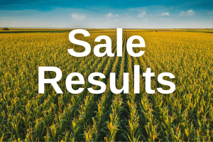 Midwest farmland showing successful sale results from recent land auctions and real estate transactions