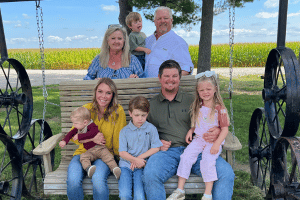 The Terhune family on their farm in Edgar County Illinois