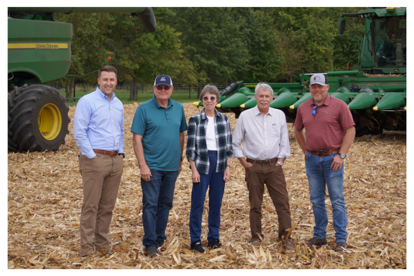 Coan family in cornfield