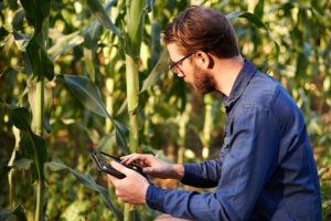 Landowner using precision agriculture technology to manage farmland investment