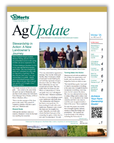 Hertz Ag Update Winter 2025 Newsletter cover