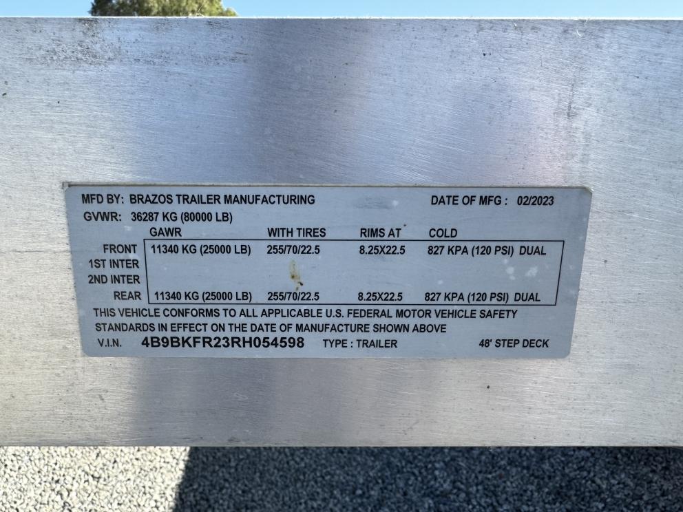 Image for 2023 Brazos Trailer MFG 48ft Drop Deck