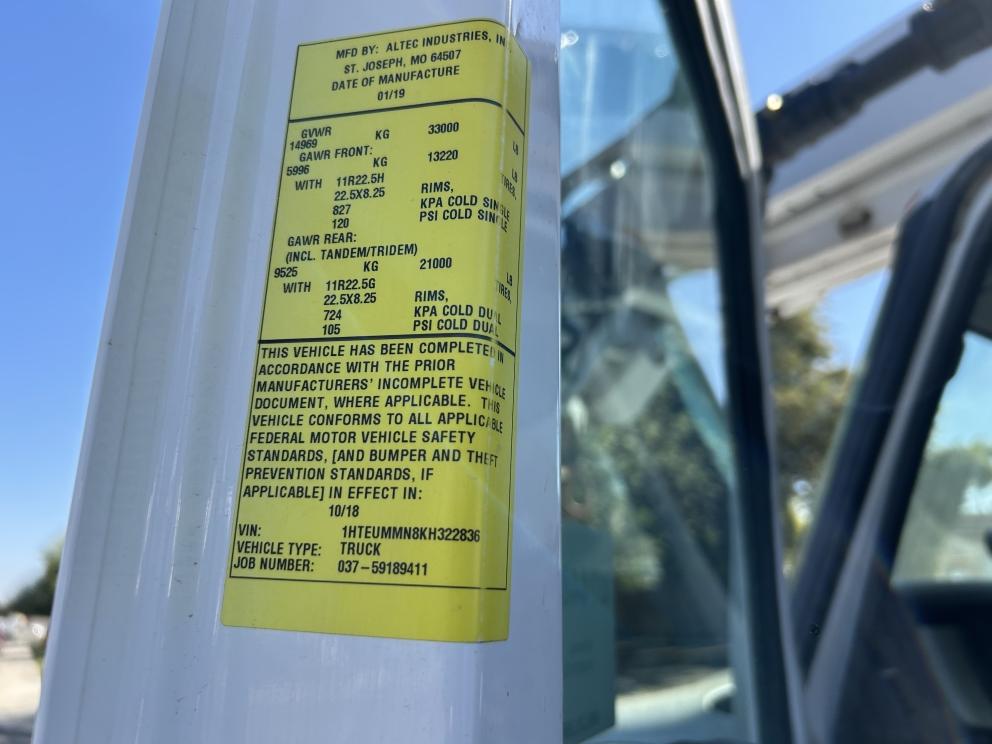 Image for 2019 Altec DM47BTR Digger Derrick Mounted on 2019 International MV607 S/A