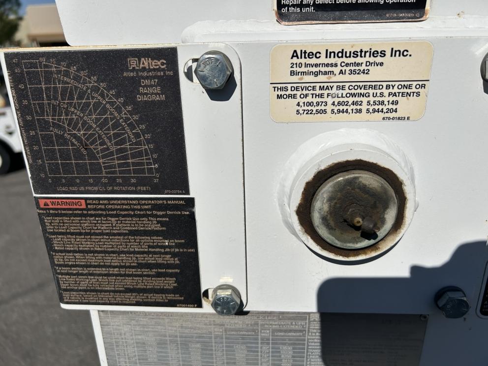 Image for 2019 Altec DM47BTR Digger Derrick Mounted on 2019 International MV607 S/A