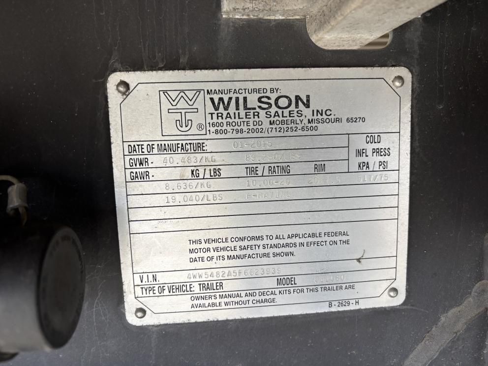 Image for 2015 Wilson 48ft Spread Axle Drop Deck